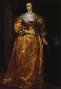 anthonis van dyck henrietta av frankrike, englands drottning oil on canvas